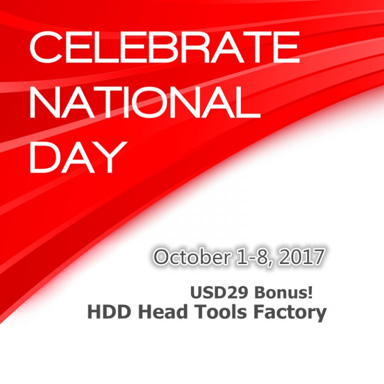 Earn USD29 during October 1-8 2017 from HDD Head Tools Factory