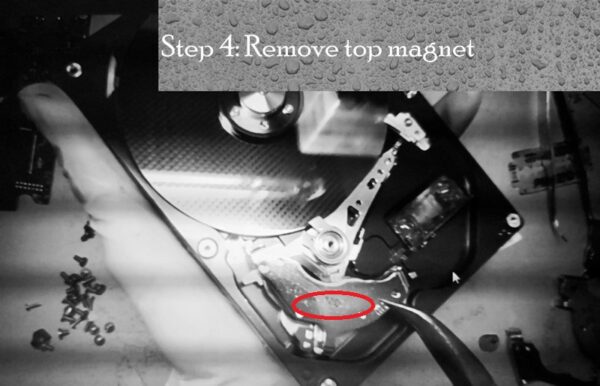 remove hdd top magnet