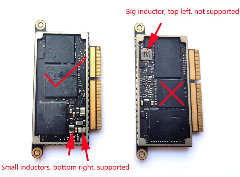 A1708 PCIe SSD Types