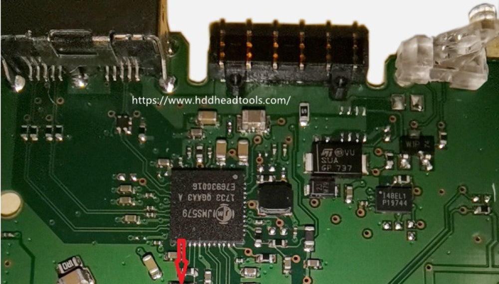 WD PCB 2060-800069 Capacitors & Crystal Oscillators to Remove